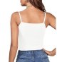 Women's Twist Knot Front Deep V Neck Rib Knit Sleeveless Cami Tank Crop Top